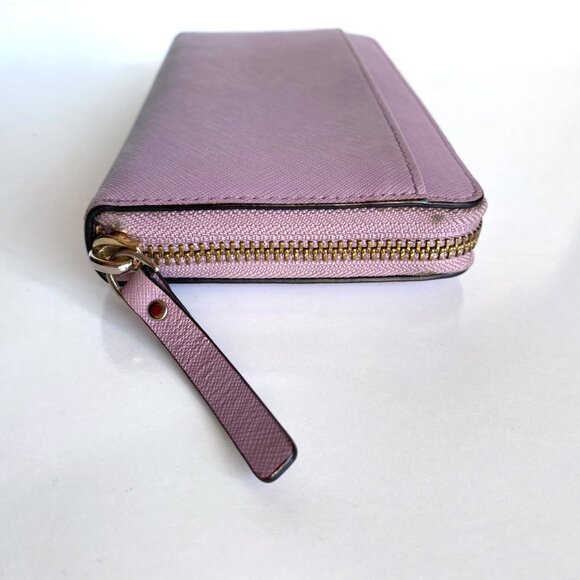 Kate Spade New York Lavender Continental Zip Saffiano Leather Wallet - Picture 3 of 11